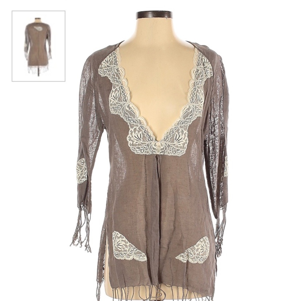 Beyond Vintage boho blouse